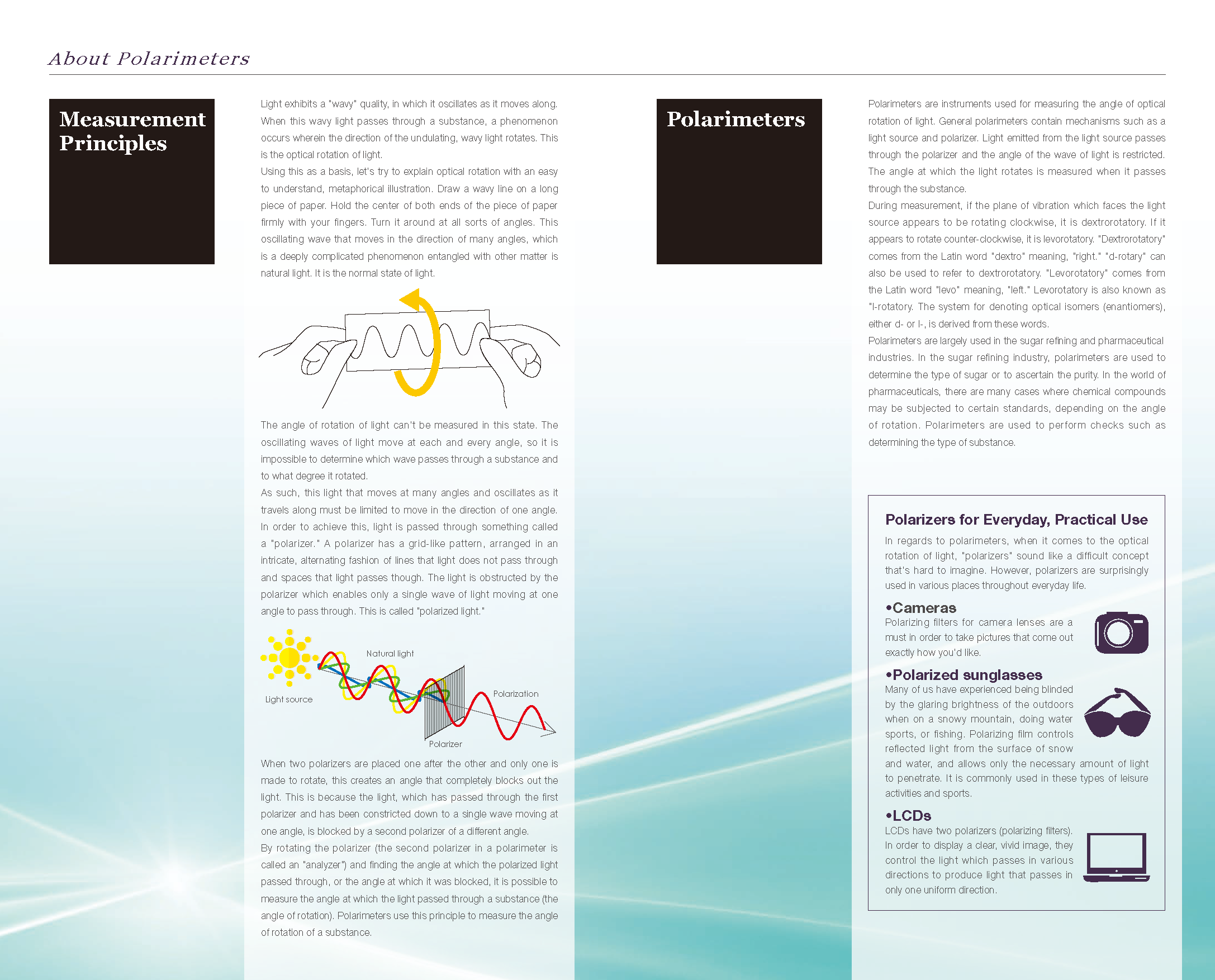 Measurement Principles / Polarimeters