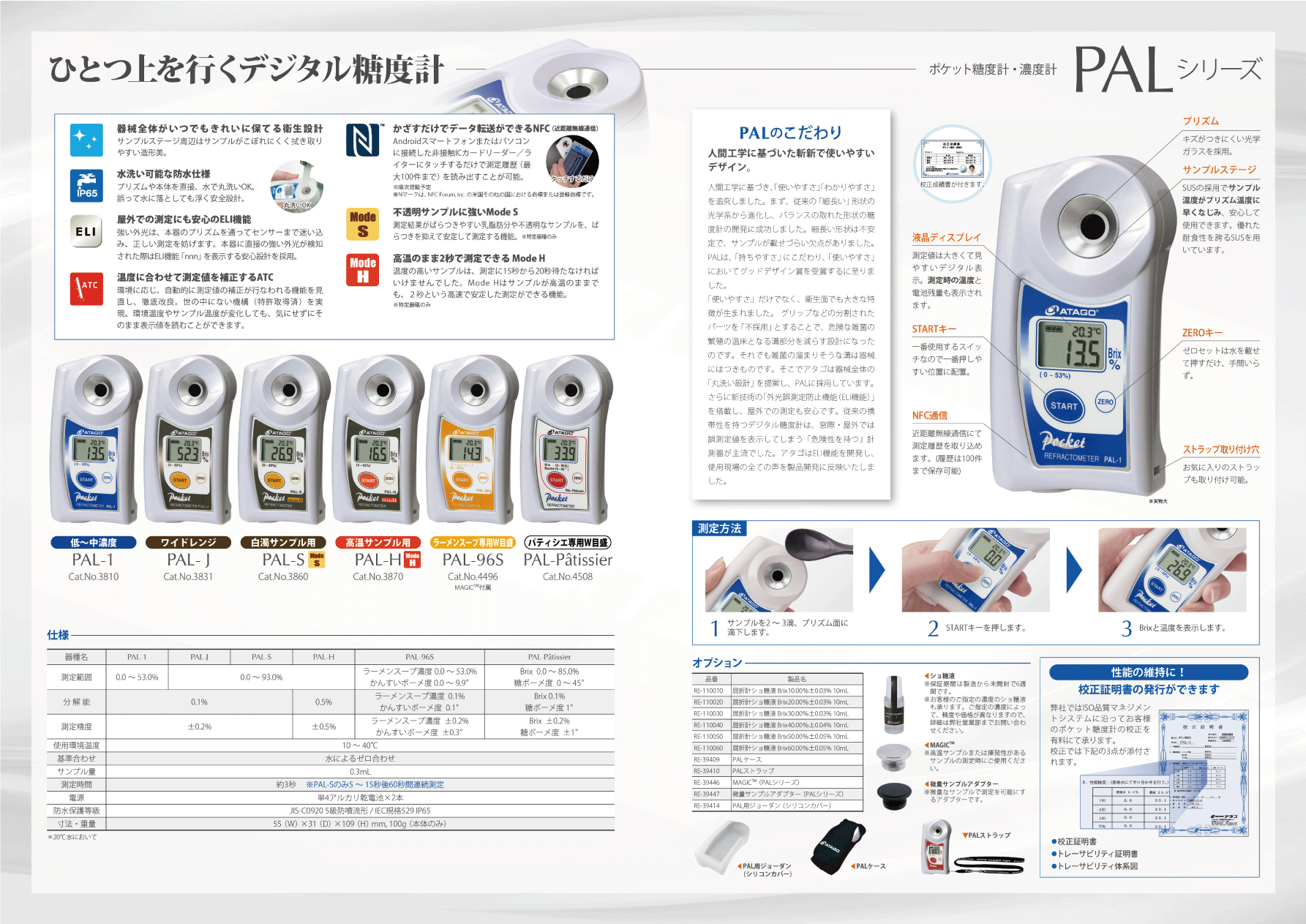 ひとつ上を行くデジタル糖度計　PALシリーズ